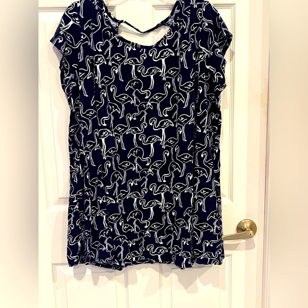# Fun Crown & Ivy flamingo print tunic - 3X